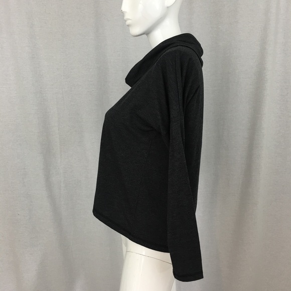 Sz Small Lou & Grey Cowl Neckline Hi/ Low Gray Top - Picture 6 of 8